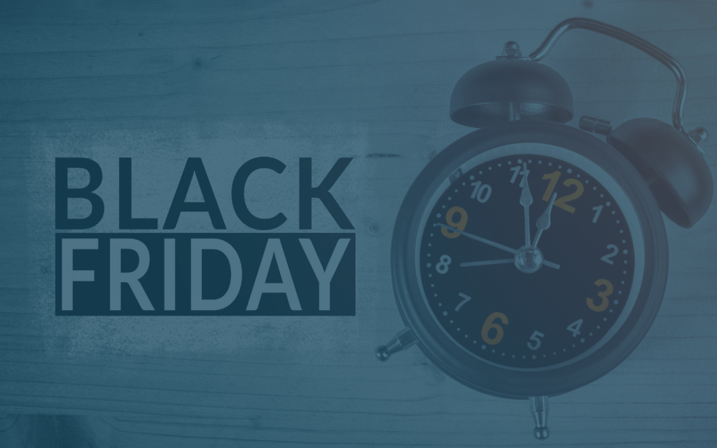 Clock showing arrival of Black Friday