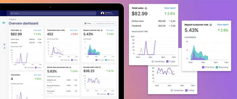 Shopify minimal and modern Dashboard
